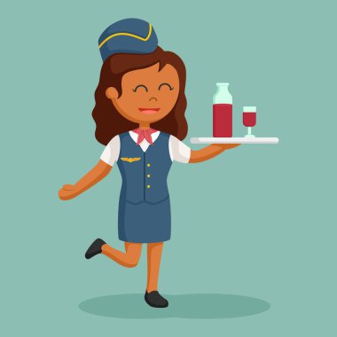 tepsi içme ile Afrika hostes