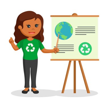 Afrikalı kadın çevre aktivisti sunu