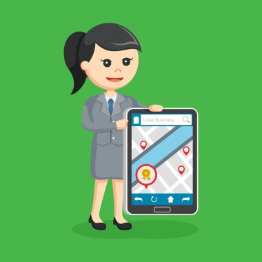 İşkadını tablet yerel Seo ile