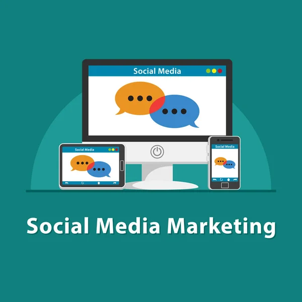 Seo Social Media Marketing — Wektor stockowy