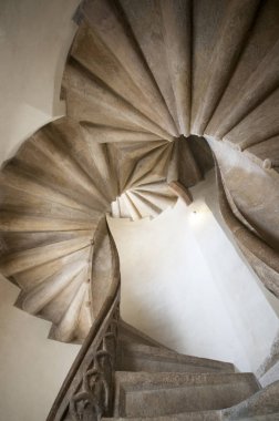 Graz, Avusturya - Haziran 2017: Çift Kişilik Spiral merdivenler (Doppelwendeltreppe) Graz, Avusturya. 