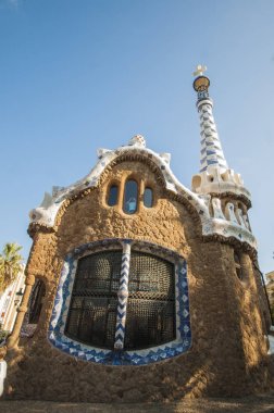 Antonio Gaudi Park Guell, Barselona, İspanya, Ekim 2016