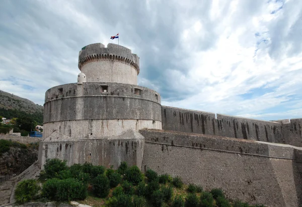Murallas Ciudad Vieja Dubrovnik Fortaleza Minceta — Foto de Stock