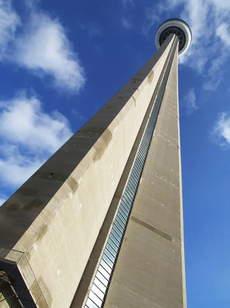 Tower Toronto Híres Turisztikai Mérföldkő — Stock Fotó