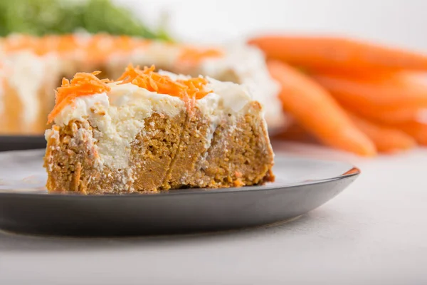 Gâteau Fromage Carrotcake Sur Une Assiette Images De Stock Libres De Droits