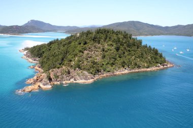 Bir hava görünümünü Hill giriş, Whitsunday Adaları, Queensland, Avustralya