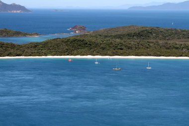 Whitehave Beach, Whitsunday Adaları, Queensland, Avustralya bir havadan görünümü