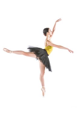 Arka plan dans bale balerin izole. 