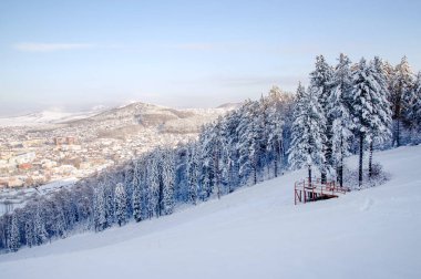Kış kar dağ Vadisi Köyü