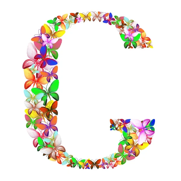 편지 G의 다양 한 색상의 많은의 구성 — 스톡 사진