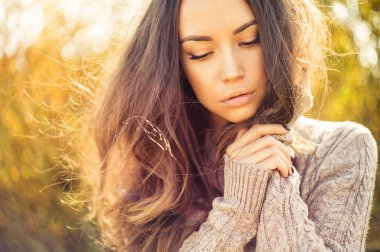 Sonbahar manzara güzel Bayan