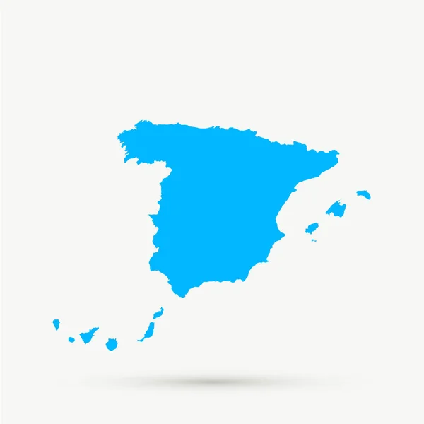 Azul claro Espanha Mapa Ilustração — Vetor de Stock