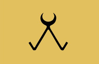 Dogurga etnik grupları bayrak vektör simgesi