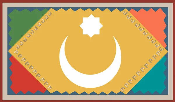 Icona vettoriale bandiera gruppi etnici Qashqai — Vettoriale Stock