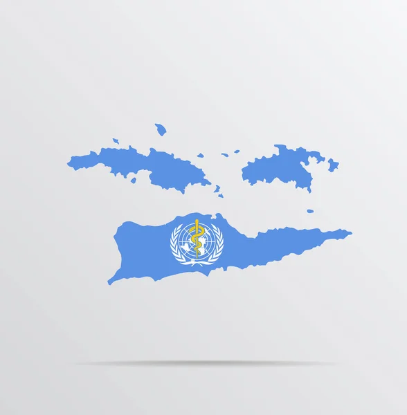 Mapa Vetorial Das Ilhas Virgens Dos Estados Unidos Combinado Com — Vetor de Stock