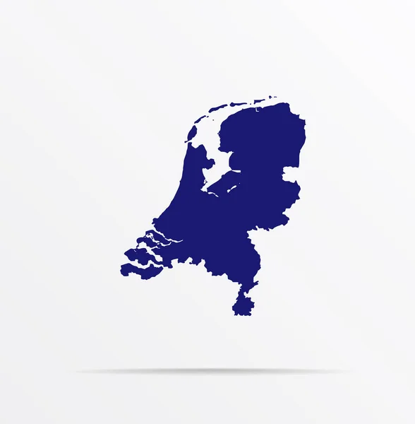 Paesi Bassi Mappa Vettoriale Isolato Sfondo Bianco Phantom Modello Mappa — Vettoriale Stock