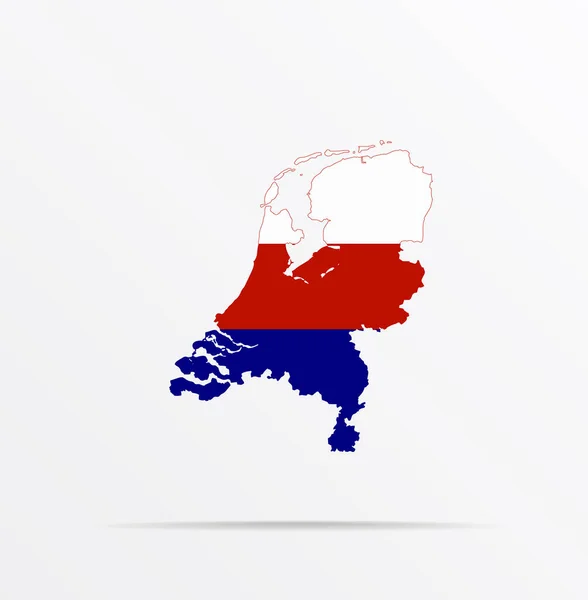 Mapa Vetorial Holanda Combinado Com Bandeira Grupo Étnico Dos Morávios — Vetor de Stock