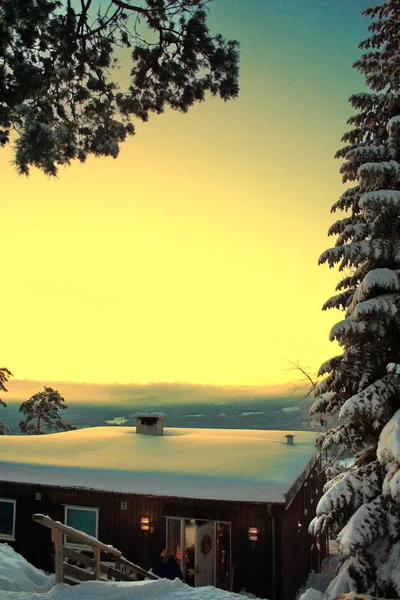 Vue campagne nord avant le coucher du soleil — Photo