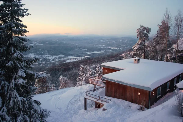 Vue campagne nord avant le coucher du soleil — Photo