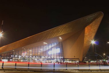 Rotterdam cityscape, trafik, binalar, mimari.