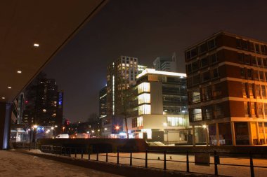 Rotterdam cityscape, trafik, binalar, mimari.