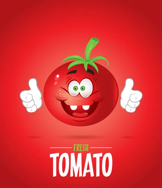 Cute tomato character illustration — Stock Vector