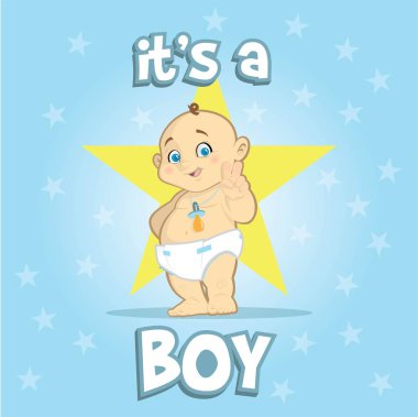 bir çocuk, Bebek vektör karakter çizim