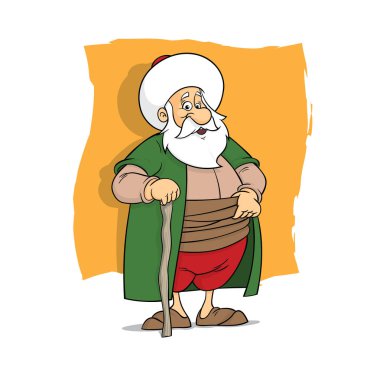 Nasreddin Hoca karakter çizimi