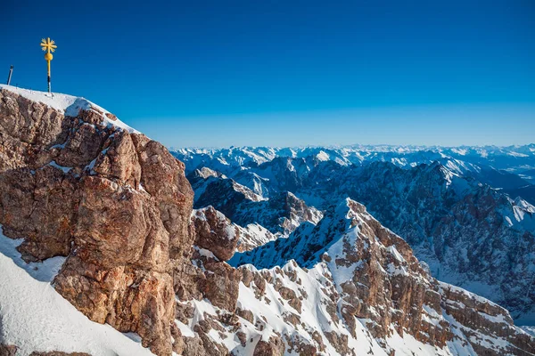 Lyžařské oblasti Zugspitze — Stock fotografie