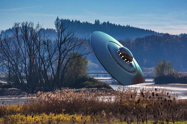 An crashed UFO — Stock Photo, Image