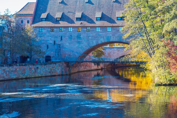 Nürnberg Németország Október 2016 Riverside Pegnitz Folyó Nürnberg Város Németország — Stock Fotó