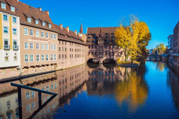 Nuremberg Alemania Circa Octubre 2016 Ribera Del Río Pegnitz Ciudad — Foto de Stock
