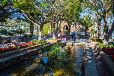 Mijas, Endülüs, İspanya - Circa Mai, 2019: Endülüs'te Costa del Sol'daki Mijas şehir manzarası, İspanya