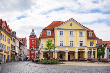 Gotha, Almanya-Circa Mayıs, 2019: Thuringia, Almanya 'da Gotha 'nın Townscape
