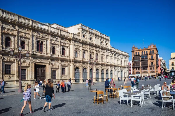 Sevilla Spanyolország Circa 2019 Október Plaza San Francisco Sevilla Andalúzia — Stock Fotó