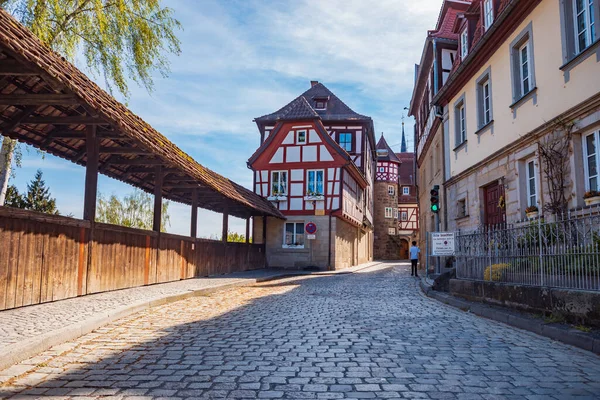 Kronach Germania Circa Aprile 2019 Strauer Torweg Strada Kronach Baviera — Foto Stock