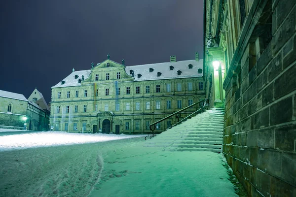 Escenas Nocturnas Invierno Bamberg Alemania — Foto de Stock