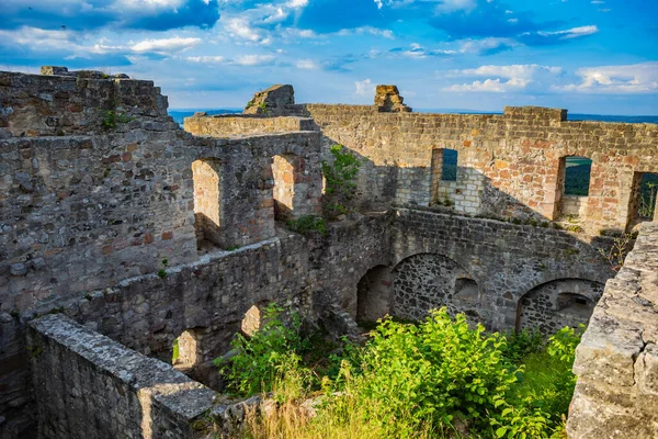 Ruin Castle Bramberg Hassberge County Bajorország Németország — Stock Fotó