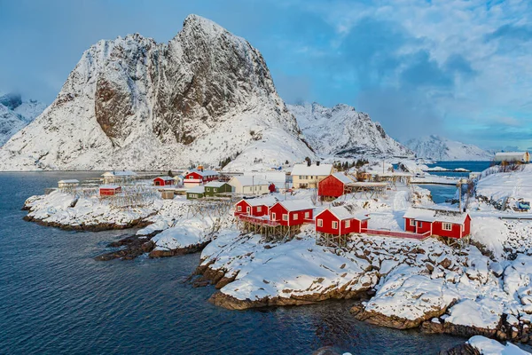 Rybářské Vesnice Hamnoy Lofoten Ostrovy Norsko — Stock fotografie