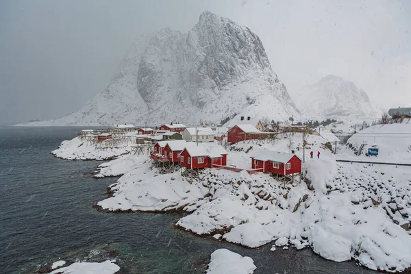 Halász Falu Hamnoy Lofoten Szigetek Norvégia — Stock Fotó