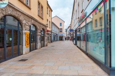 Schweinfurt, Almanya - yaklaşık Ağustos, 2018: Pazar kare takma Marktplatz Schweinfurt Almanya