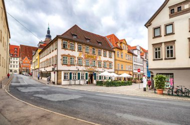 Coburg, Almanya - Ağustos 2019: Bavyera, Almanya 'da Coburg' un Townscape 'i