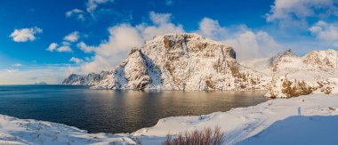 Lofoten Adaları west sonuna yakın bir i Lofoten Köyü, Norveç