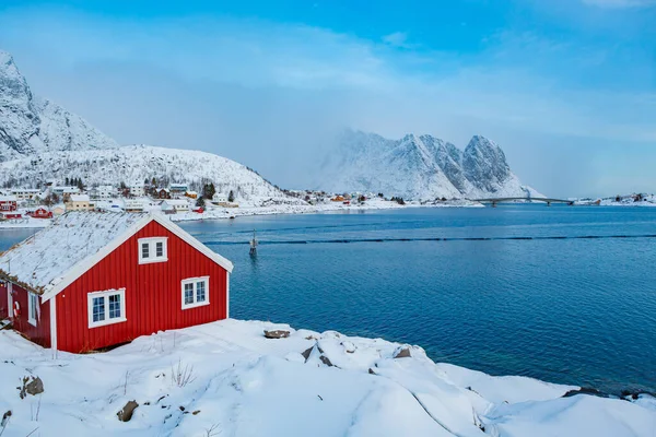 Fisherman Village Reine Lofoten Szigetek Norvégia — Stock Fotó