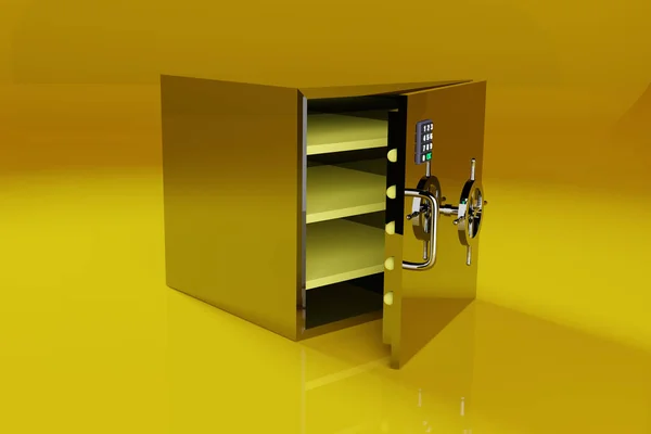 Illustration Unclosed Safe Vault — Stock Photo, Image