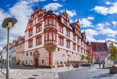 COBURG, GERMANY - CIRCA AĞUSTOS, 2019: Bavyera, Almanya 'daki Coburg Markplatz