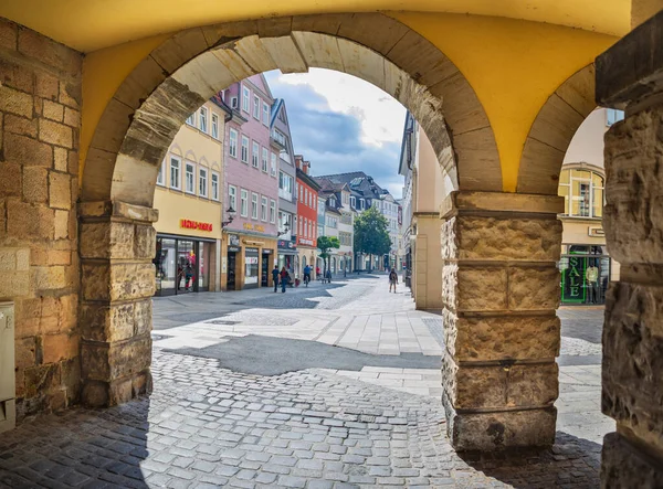 Кобург Германия Circa August 2019 Kleine Mauer Steinweg Coburg Bavaria — стоковое фото