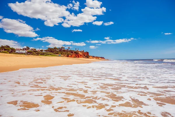 Plaża Quarteira Algarve Portugalia — Zdjęcie stockowe