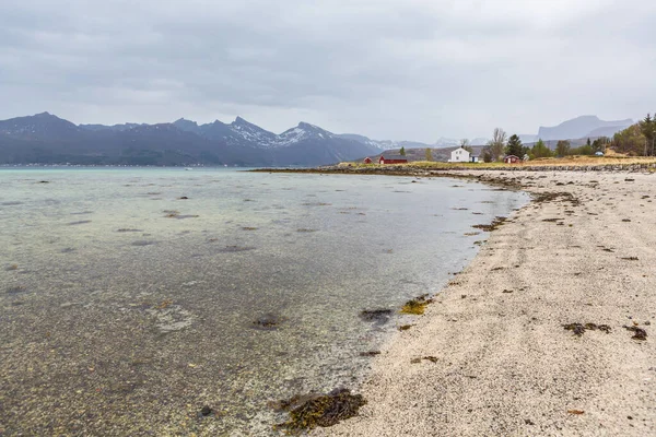 Widok Krajobrazu Wyspy Senja Pobliżu Straumsnes Norwegii — Zdjęcie stockowe