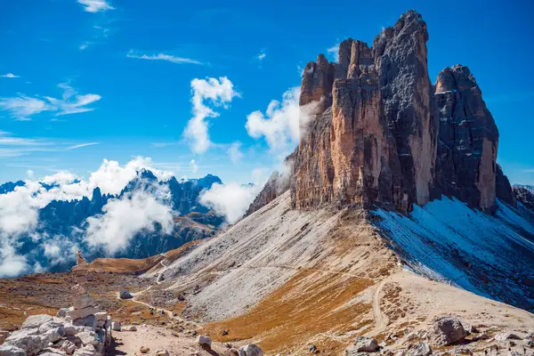 Drei Zinnen Område Hösten Dolomit Alperna Italien — Stockfoto